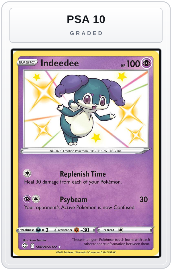 Graded - Indeedee — PSA 10 graded overlay