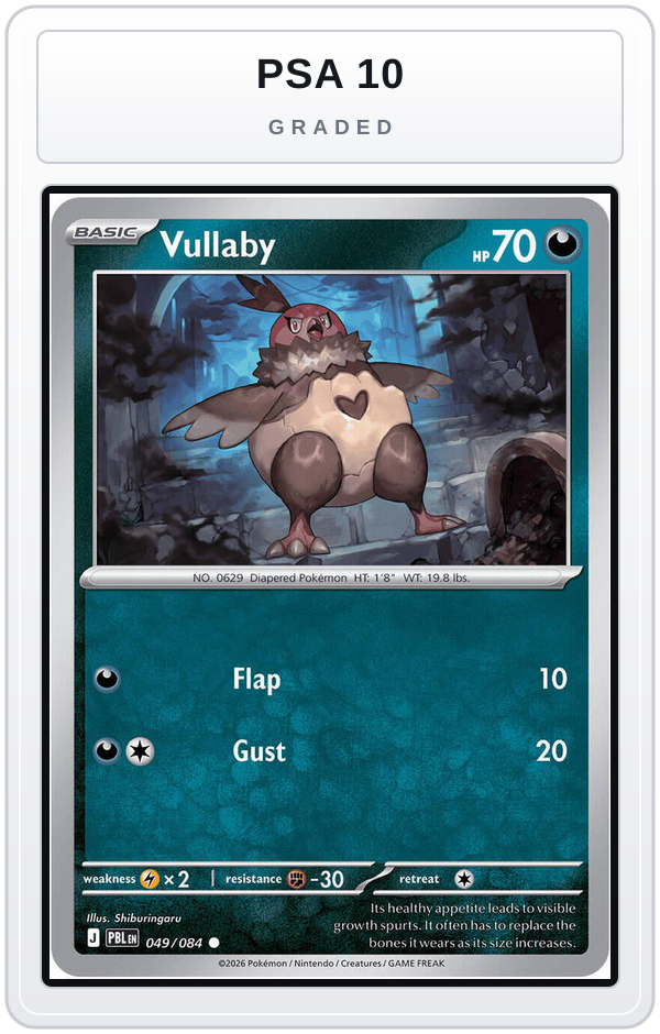Graded - Vullaby — PSA 10 graded overlay