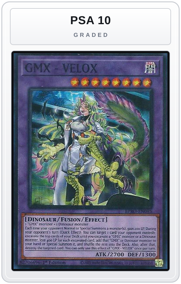 Graded - GMX - VELOX — PSA 10 graded overlay