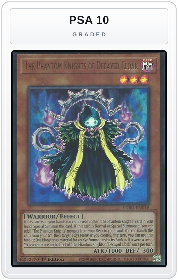 Graded - The Phantom Knights of Decayed Cloak — PSA 10 graded overlay