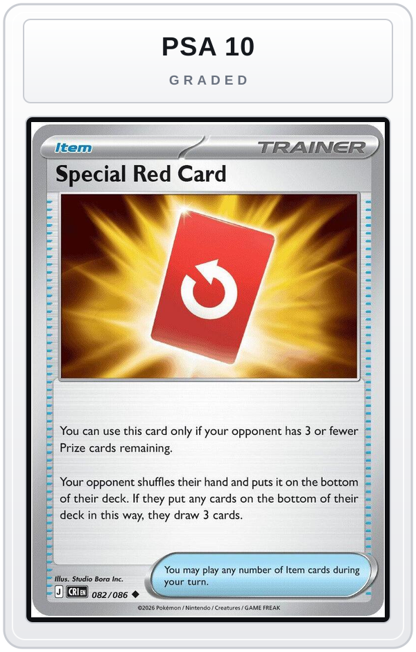 Graded - Special Red Card - 082/086 — PSA 10 graded overlay