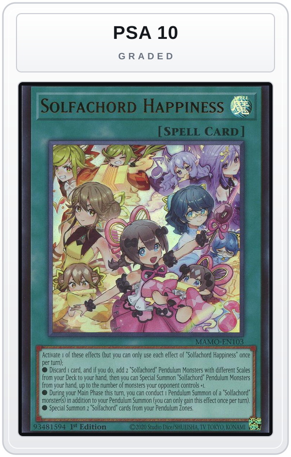 Graded - Solfachord Happiness — PSA 10 graded overlay