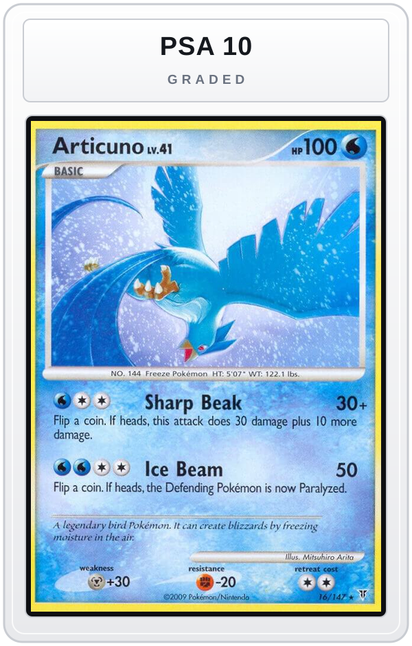 Graded - Articuno (16) — PSA 10 graded overlay