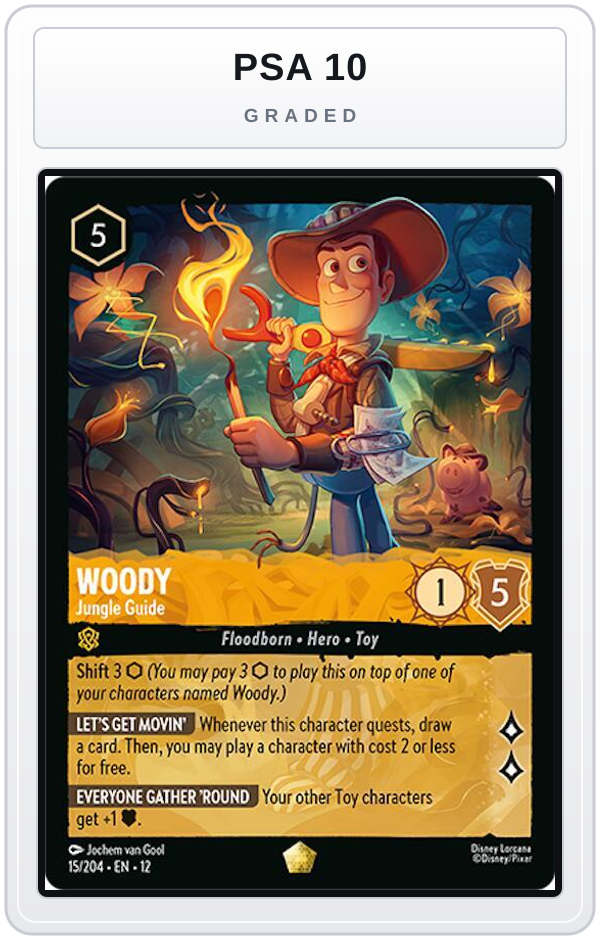 Graded - Woody - Jungle Guide — PSA 10 graded overlay