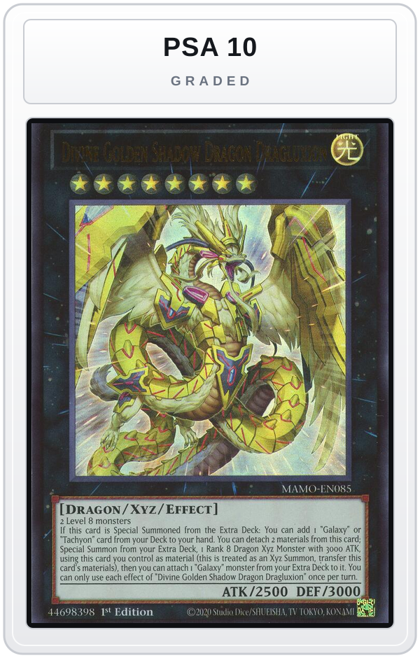 Graded - Divine Golden Shadow Dragon Dragluxion — PSA 10 graded overlay