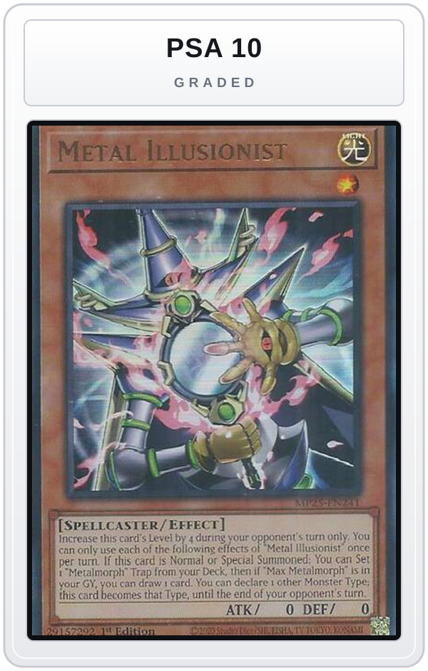 Graded - Metal Illusionist — PSA 10 graded overlay