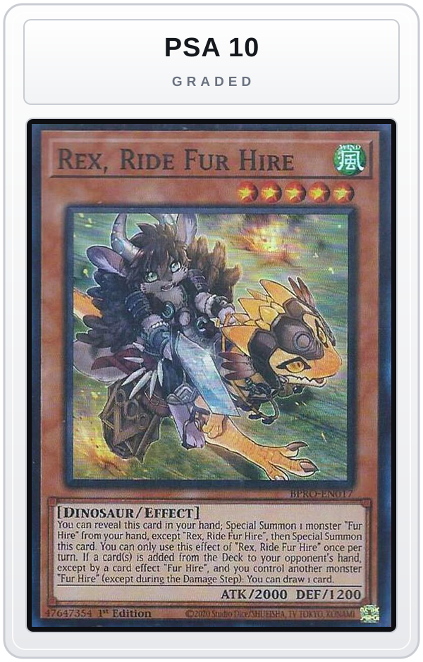 Graded - Rex, Ride Fur Hire — PSA 10 graded overlay