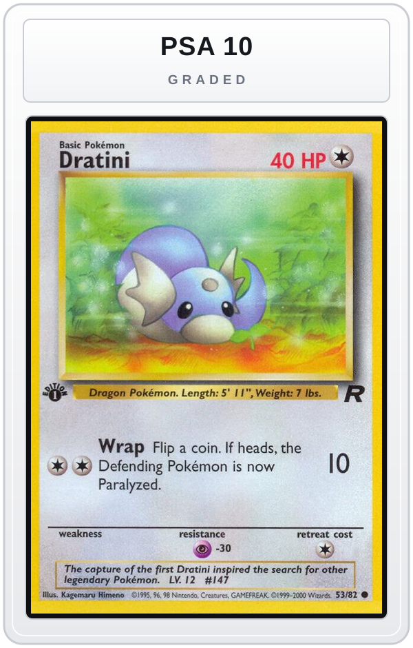 Graded - Dratini — PSA 10 graded overlay