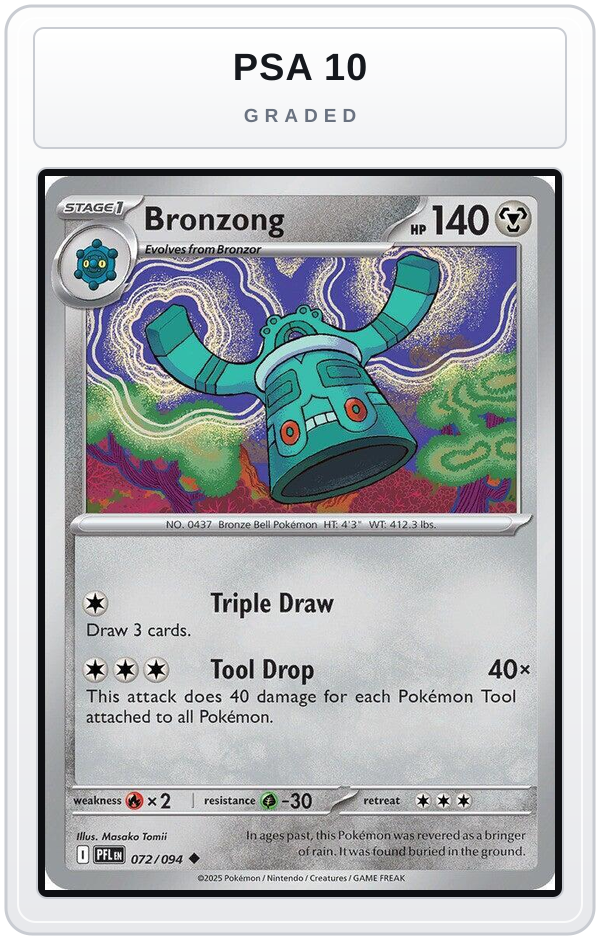 Graded - Bronzong — PSA 10 graded overlay