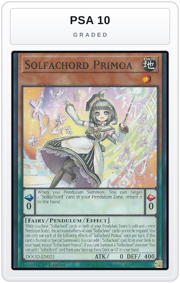 Graded - Solfachord Primoa — PSA 10 graded overlay
