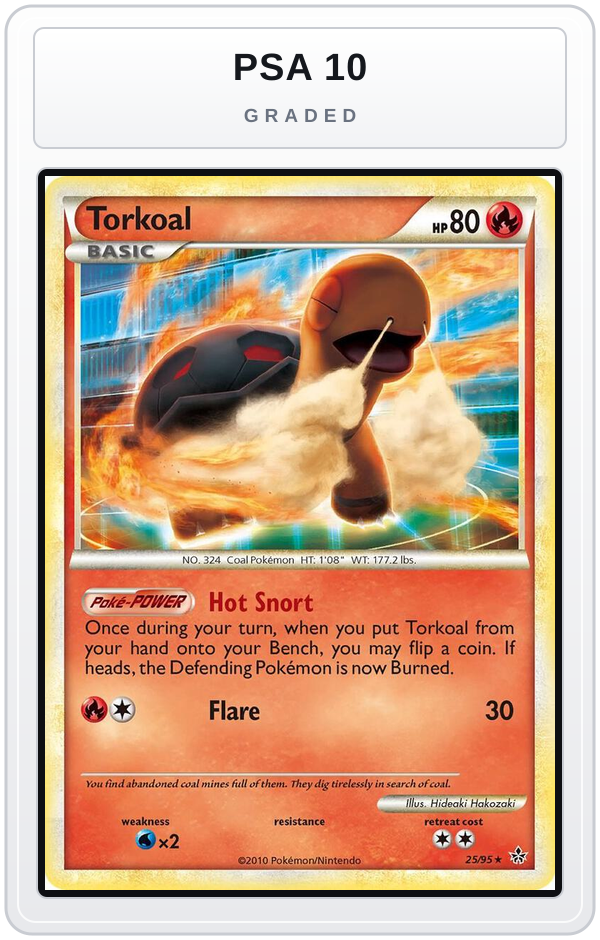 Graded - Torkoal — PSA 10 graded overlay