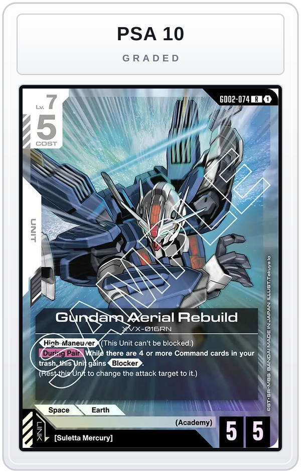 Graded - Gundam Aerial Rebuild — PSA 10 graded overlay