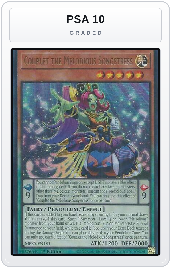 Graded - Couplet the Melodious Songstress — PSA 10 graded overlay
