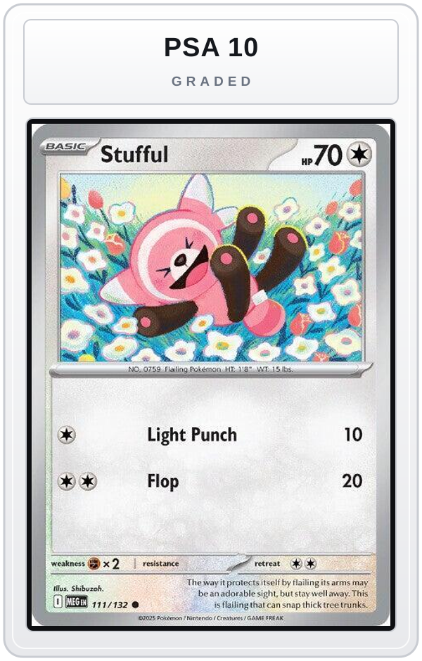 Graded - Stufful - 111/132 — PSA 10 graded overlay