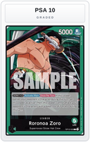 Graded - Roronoa Zoro (020) — PSA 10 graded overlay