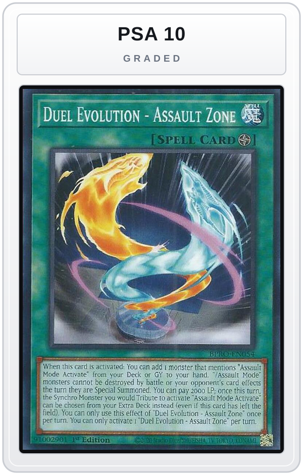 Graded - Duel Evolution - Assault Zone — PSA 10 graded overlay