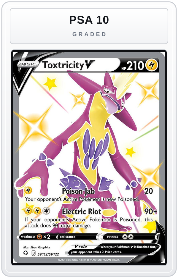 Graded - Toxtricity V — PSA 10 graded overlay