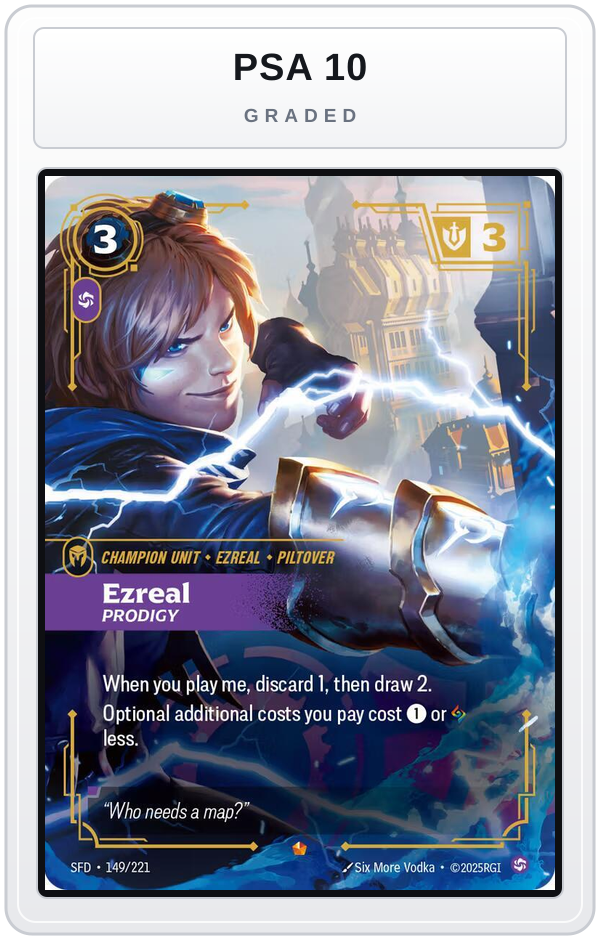 Graded - Ezreal - Prodigy — PSA 10 graded overlay