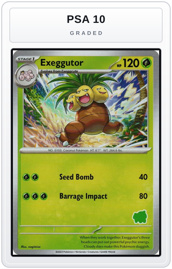 Graded - Exeggutor — PSA 10 graded overlay