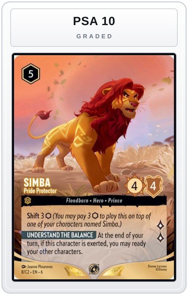Graded - Simba - Pride Protector — PSA 10 graded overlay