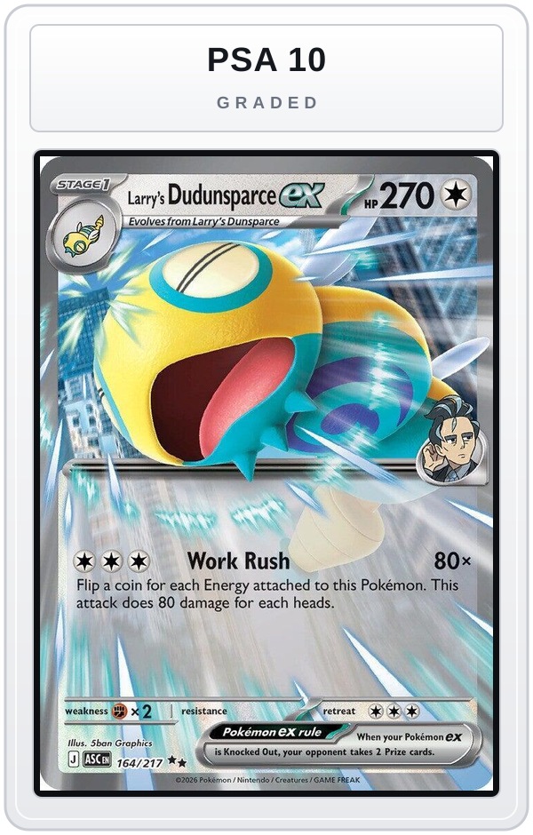 Graded - Larry's Dudunsparce ex — PSA 10 graded overlay