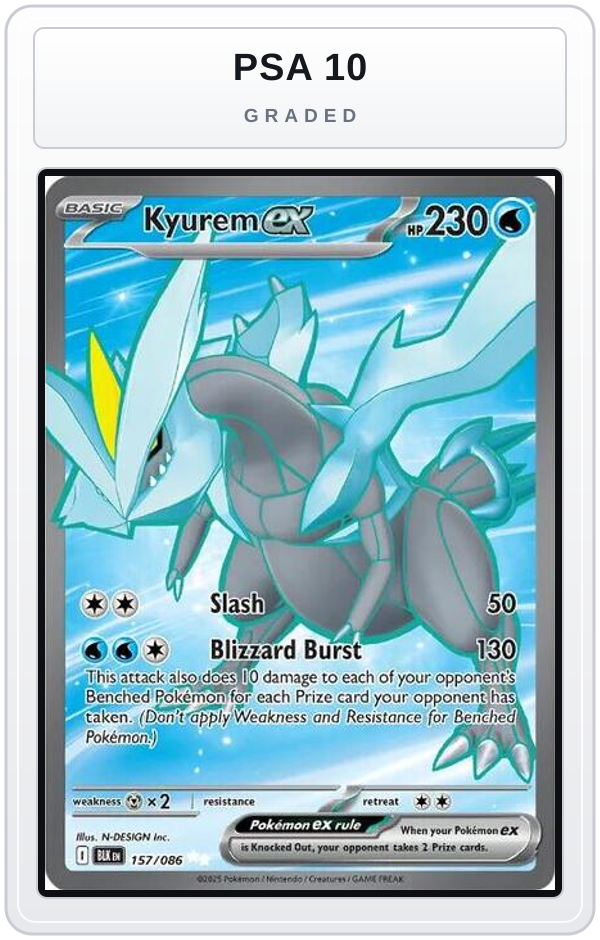 Graded - Kyurem ex - 157/086 — PSA 10 graded overlay