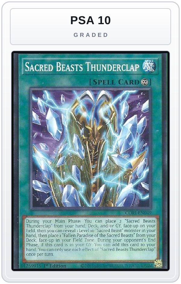 Graded - Sacred Beasts Thunderclap — PSA 10 graded overlay