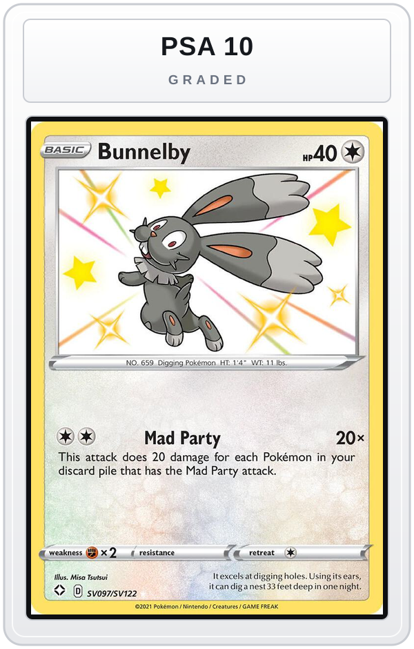Graded - Bunnelby — PSA 10 graded overlay