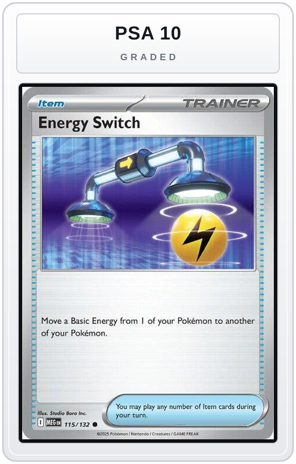 Graded - Energy Switch — PSA 10 graded overlay