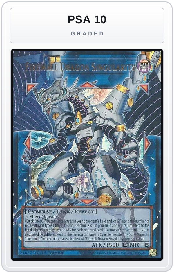 Graded - Firewall Dragon Singularity — PSA 10 graded overlay