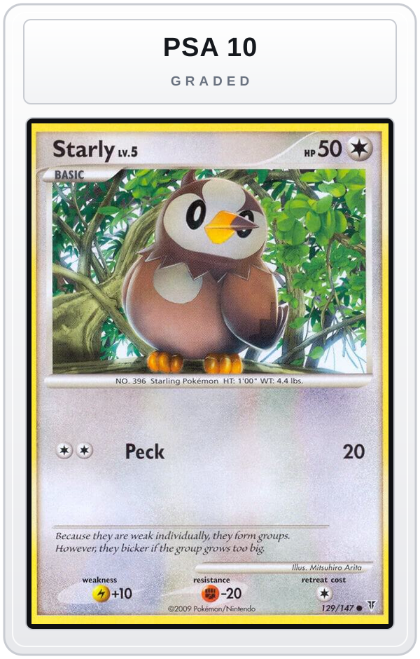 Graded - Starly — PSA 10 graded overlay