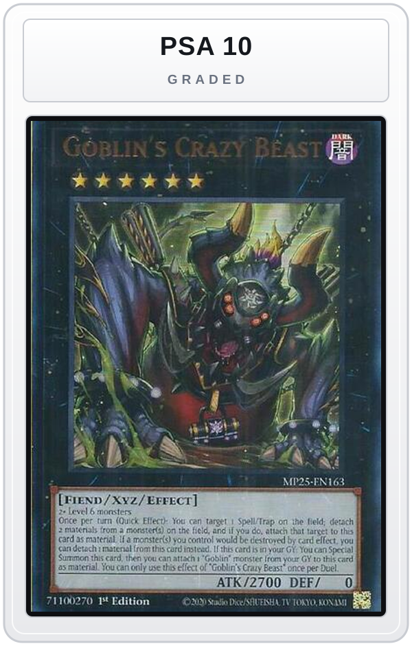 Graded - Goblin's Crazy Beast — PSA 10 graded overlay