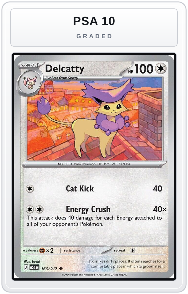 Graded - Delcatty — PSA 10 graded overlay