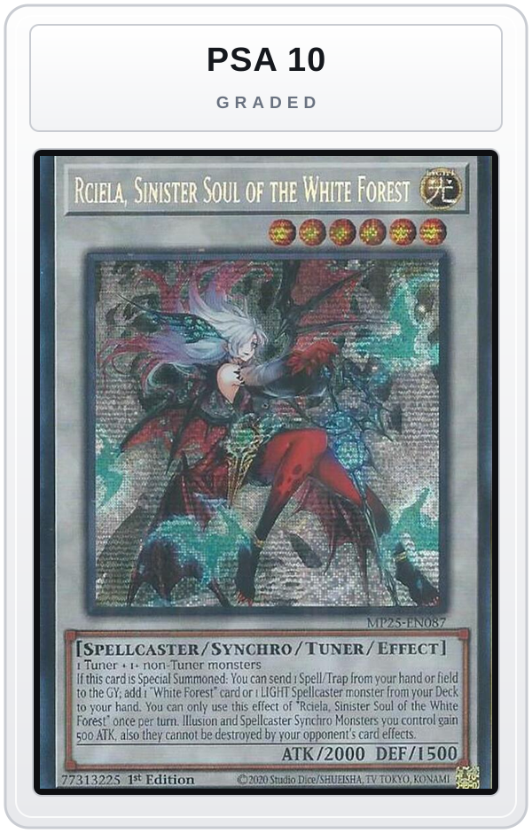 Graded - Rciela, Sinister Soul of the White Forest — PSA 10 graded overlay