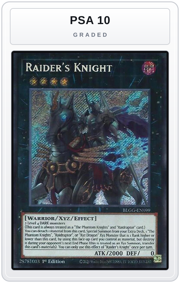 Graded - Raider's Knight — PSA 10 graded overlay