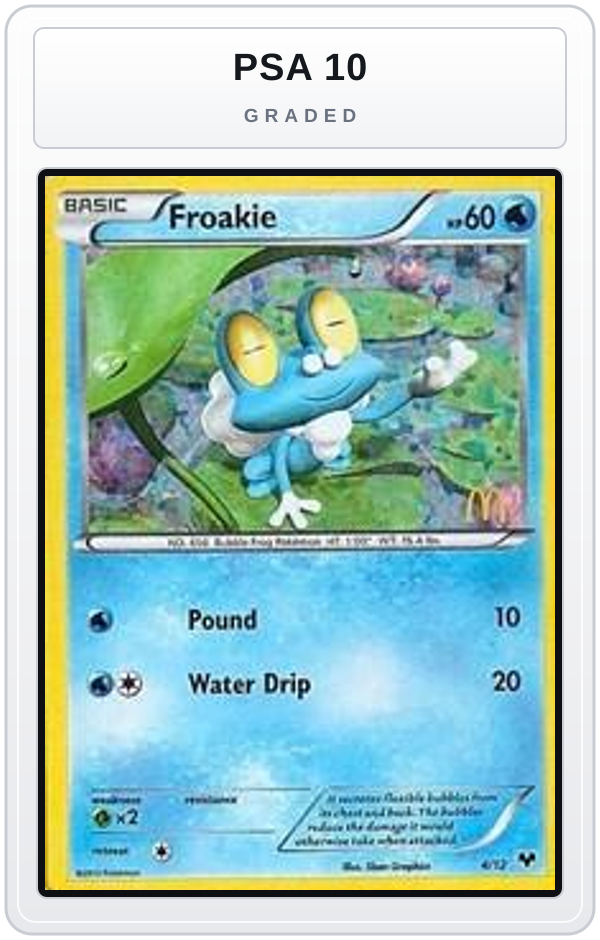 Graded - Froakie - 4/12 — PSA 10 graded overlay