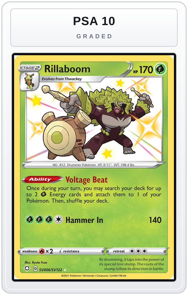 Graded - Rillaboom — PSA 10 graded overlay