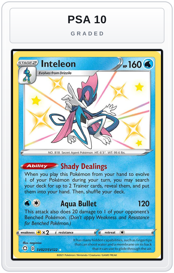 Graded - Inteleon — PSA 10 graded overlay