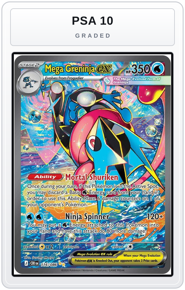 Graded - Mega Greninja ex - 116/086 — PSA 10 graded overlay