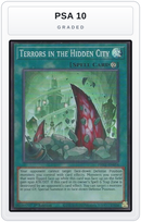 Graded - Terrors in the Hidden City (Super Rare) — PSA 10 graded overlay