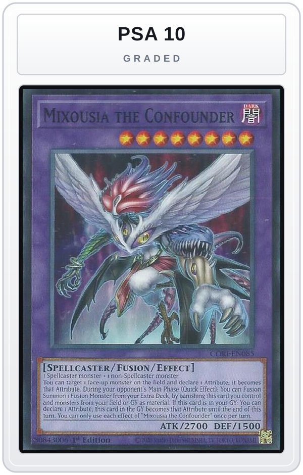 Graded - Mixousia the Confounder — PSA 10 graded overlay