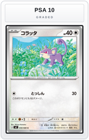 Graded - Rattata — PSA 10 graded overlay