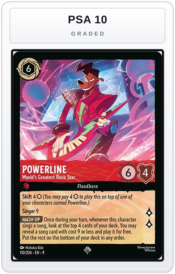 Graded - Powerline - World's Greatest Rock Star — PSA 10 graded overlay