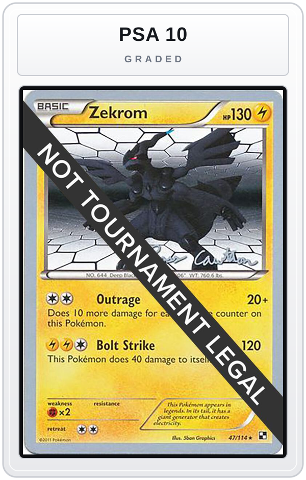 Graded - Zekrom - 2011 (Ross Cawthon) — PSA 10 graded overlay