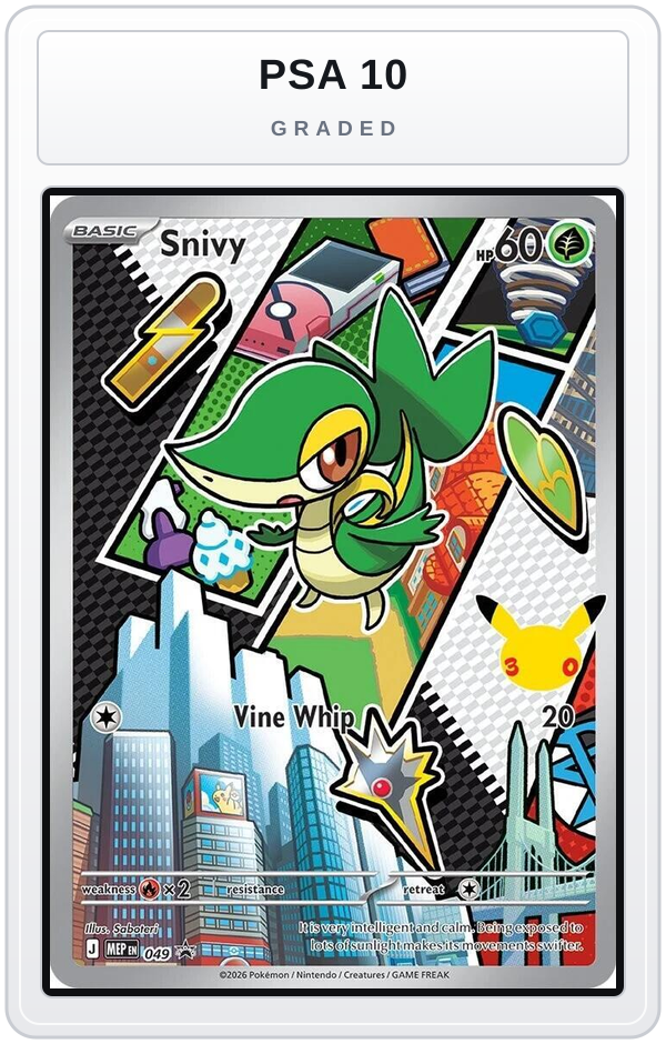 Graded - Snivy - 049 — PSA 10 graded overlay
