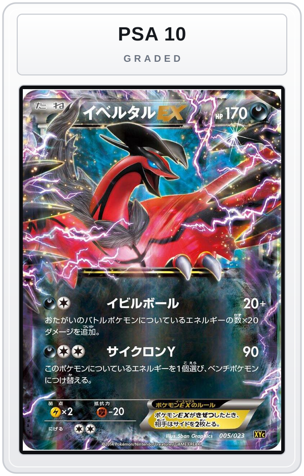 Graded - Yveltal EX - 005/023 — PSA 10 graded overlay