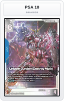 Graded - Unicorn Gundam (Destroy Mode) (SP) (LR+) — PSA 10 graded overlay