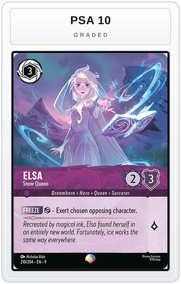 Graded - Elsa - Snow Queen (Epic) — PSA 10 graded overlay