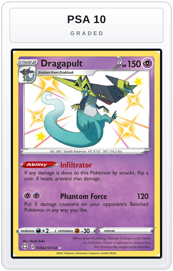 Graded - Dragapult — PSA 10 graded overlay