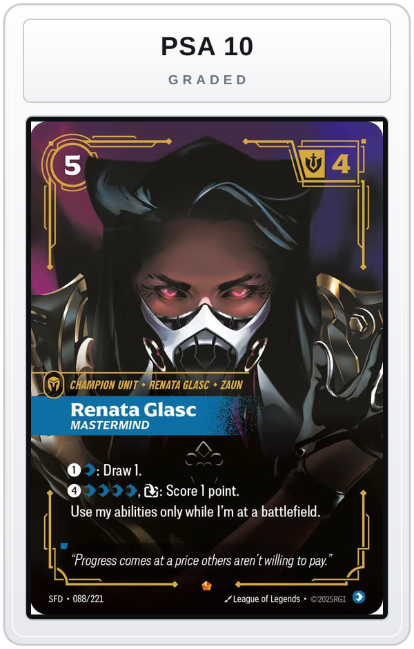 Graded - Renata Glasc - Mastermind — PSA 10 graded overlay